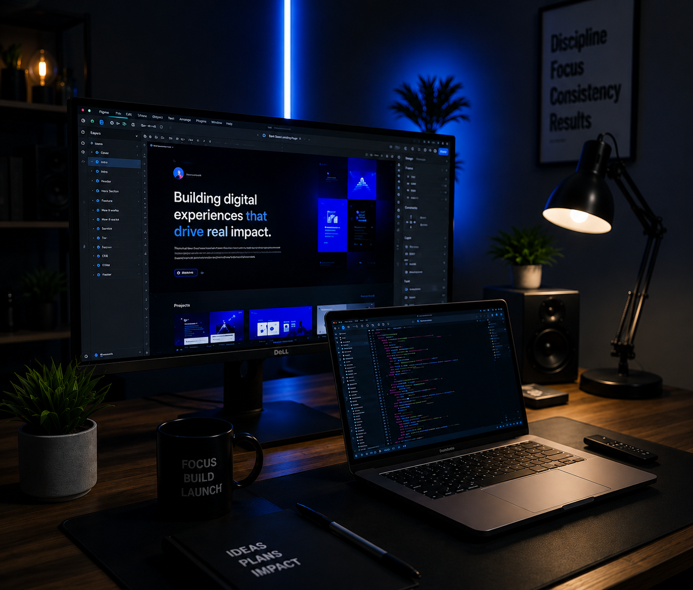 Modern office workspace